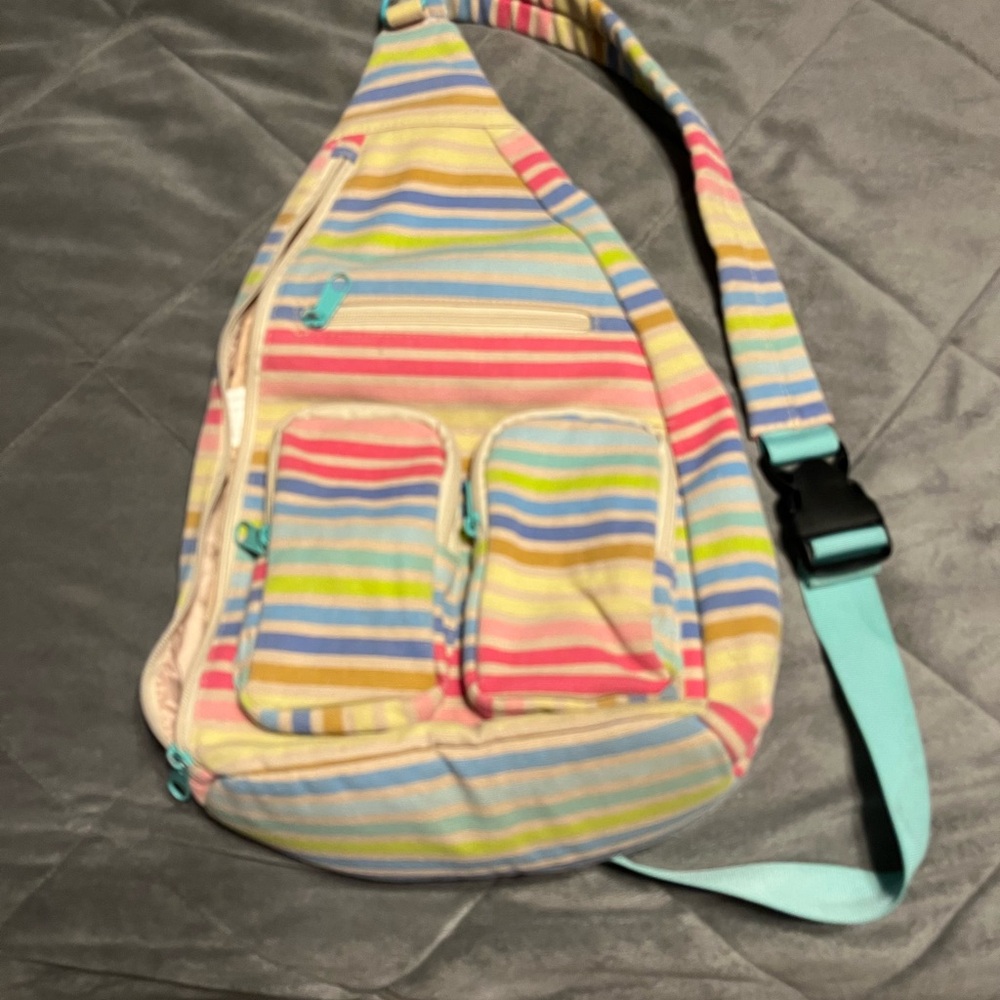 Striped Multicolor Sling Bag